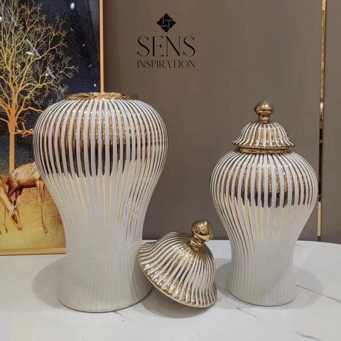 Vase Blanc "Rayonnement Éternel"