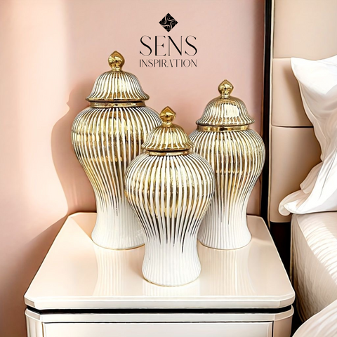 Vase Blanc "Rayonnement Éternel"