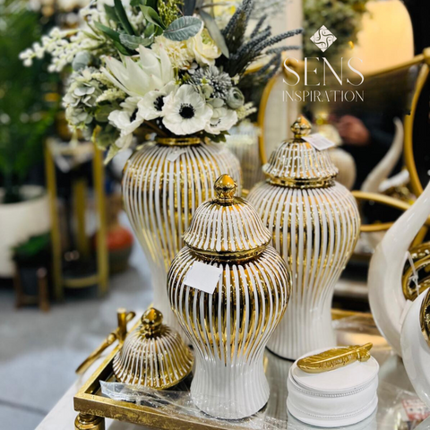 Vase Blanc "Rayonnement Éternel"