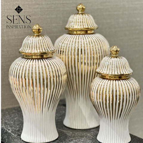 Vase Blanc "Rayonnement Éternel"