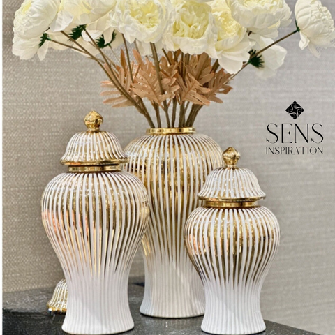 Vase Blanc "Rayonnement Éternel"