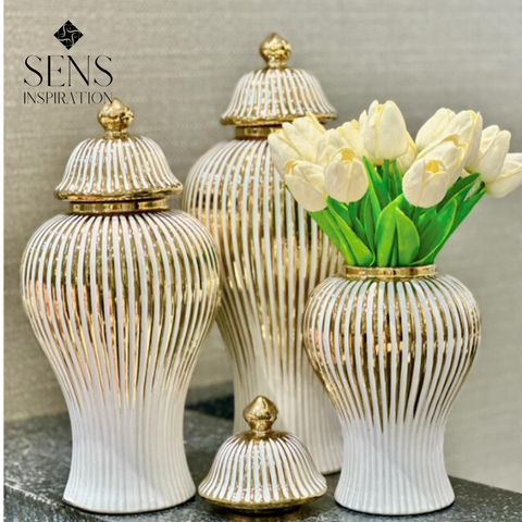 Vase Blanc "Rayonnement Éternel"