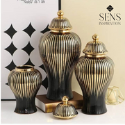 Vase Noir "Lumière Nocturne"