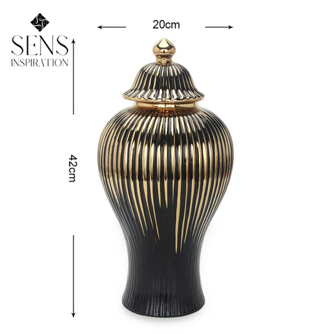 Vase Noir "Lumière Nocturne"