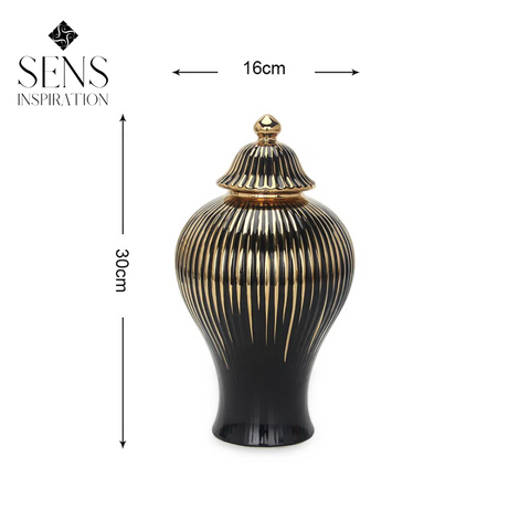 Vase Noir "Lumière Nocturne"