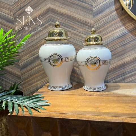 Vase Blanc "Élégance Royale"