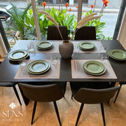 Table Chromanoir + 06 Chaises