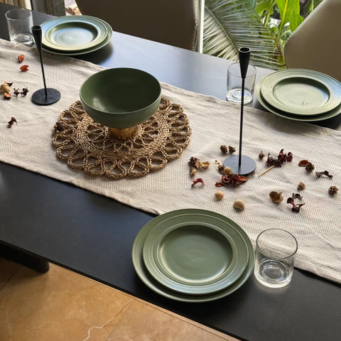 Table Chromanoir + 06 Chaises