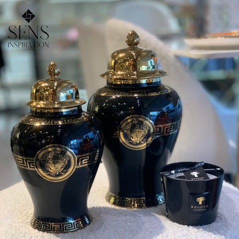 Vase Noir "Mystique Impériale"