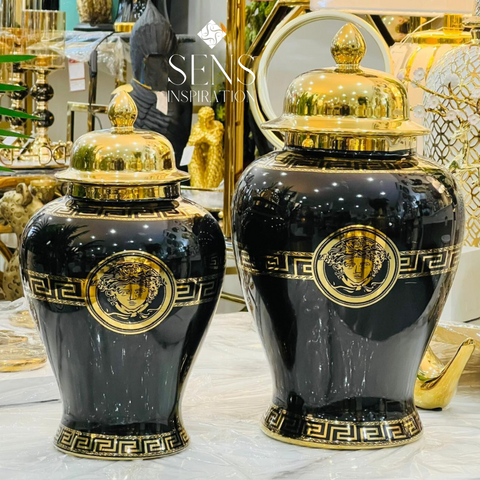 Vase Noir "Mystique Impériale"