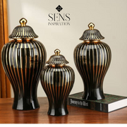 Vase Noir "Prestige Élancé"